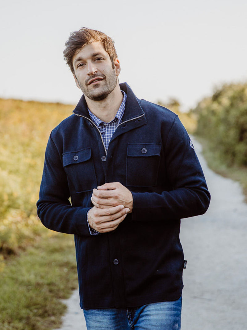 Edwin Shirt Jacket Windproof Navy - Island Outfitters