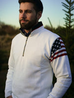 US Flag 1/4 ZIp Windproof - Island Outfitters