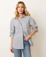 Cali Poplin shirt- midnight stripe