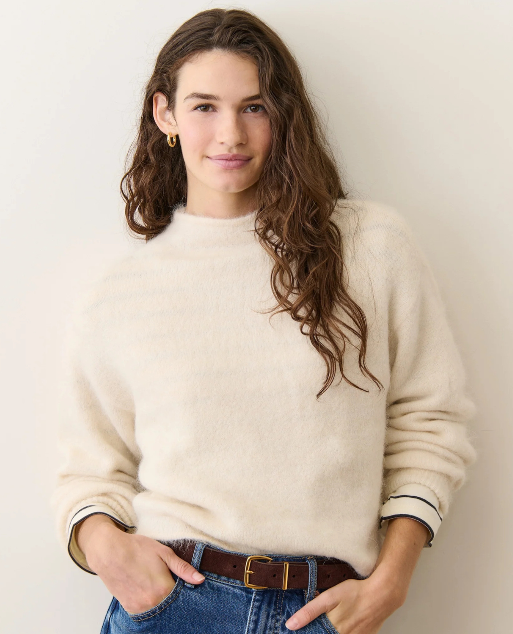 Suri Alpaca Mock Neck Sweater