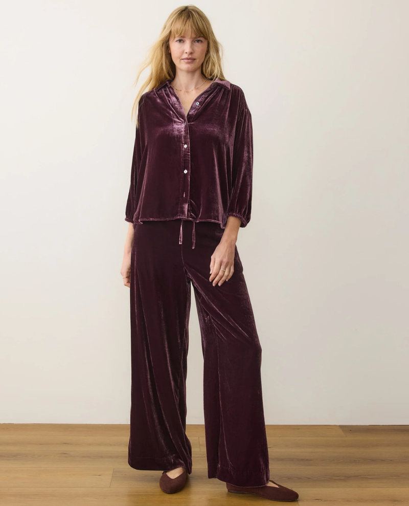 Bella Velvet Drawstring Pant