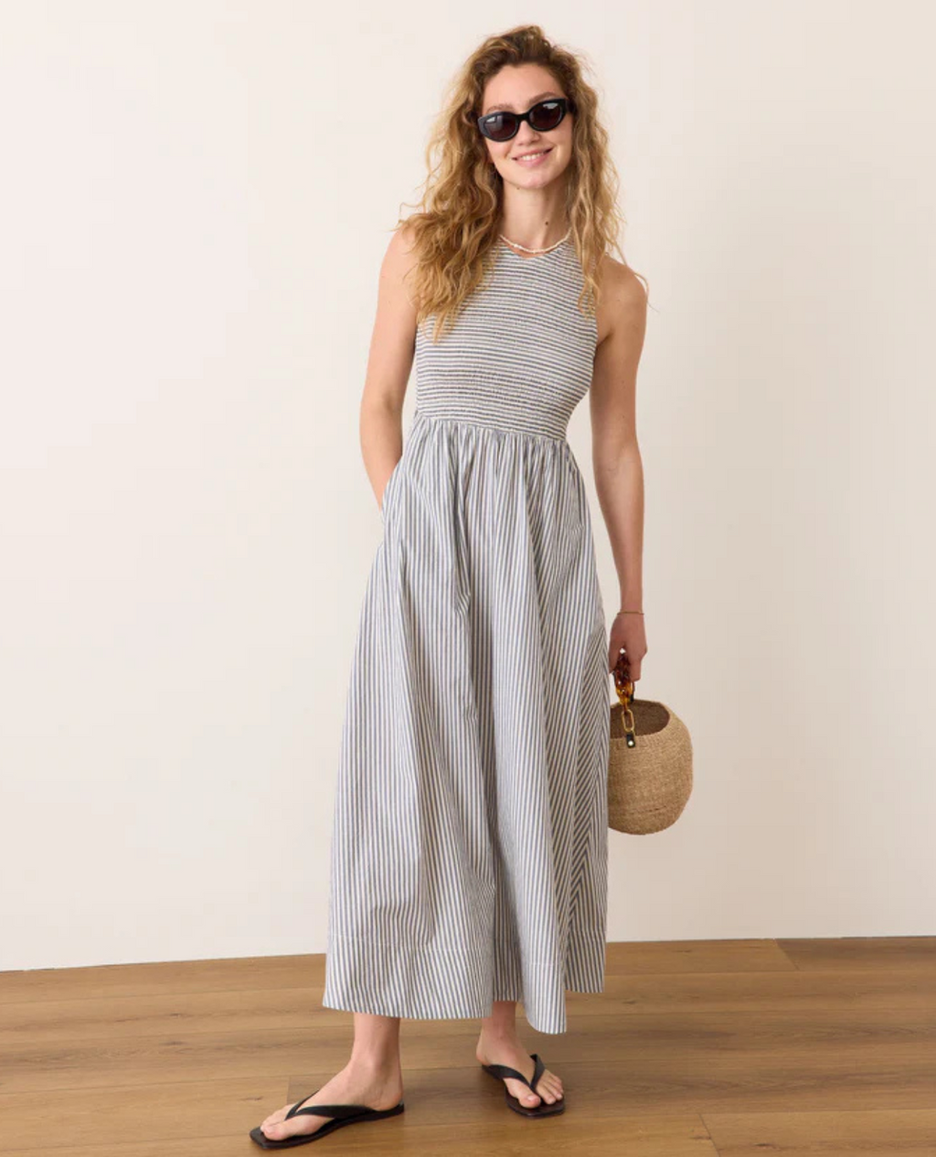 Darcy Poplin smocked dress
