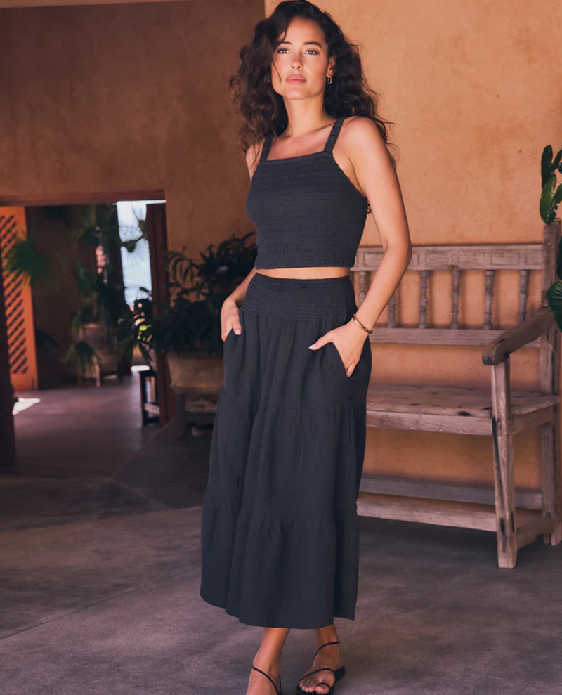 Corinne Maxi skirt- faded black