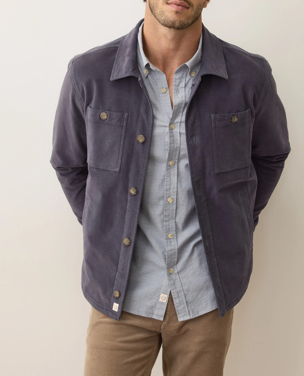 Max Moleskin Overshirt - Mood Indigo