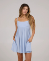 Spring tide dress- violet blue