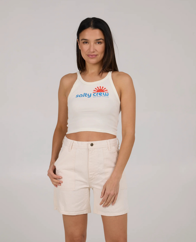 Fun in the sun tank- off white