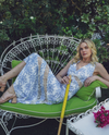 Henrietta dress- Rose Bushel Blue