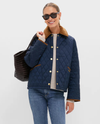 Barbour Icons Cropped Liddesdale Quilted Jacket - Navy