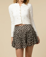 Rose Sheer Skirt - Chocolate Dot