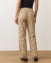 Denim drawstring pant- abstract animal print