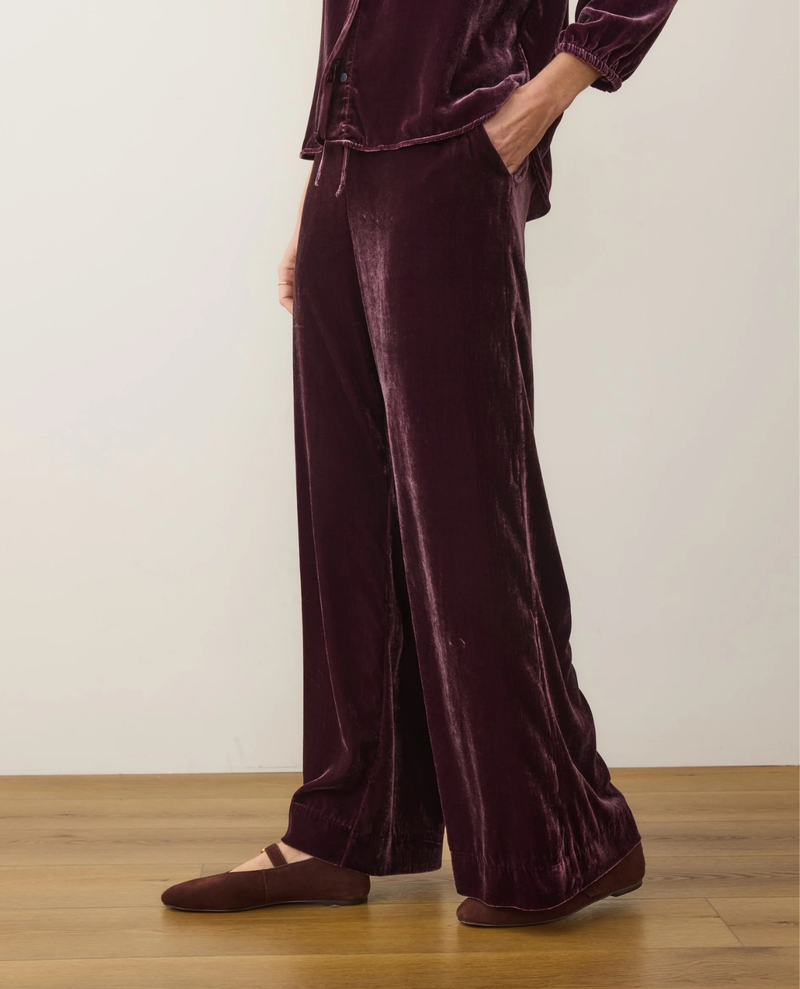 Bella Velvet Drawstring Pant