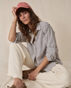 Cali Poplin shirt- midnight stripe