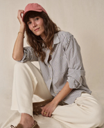 Cali Poplin shirt- midnight stripe