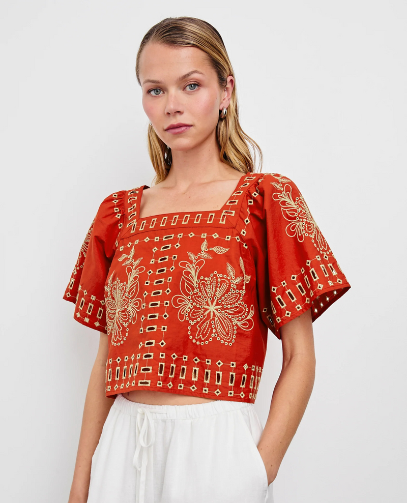 Laine top- Terracotta