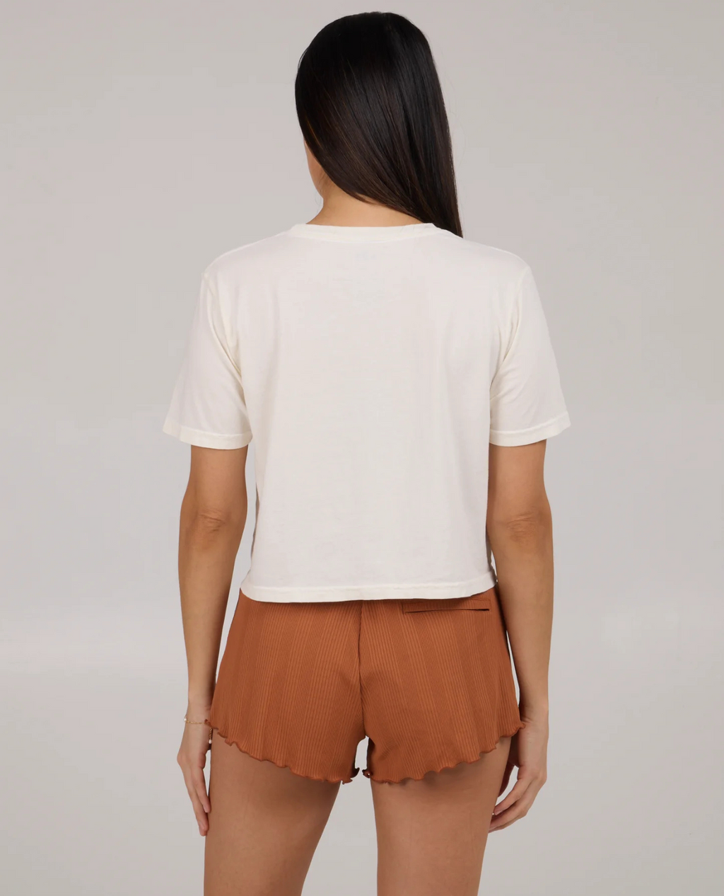 Ashore crop tee- off white