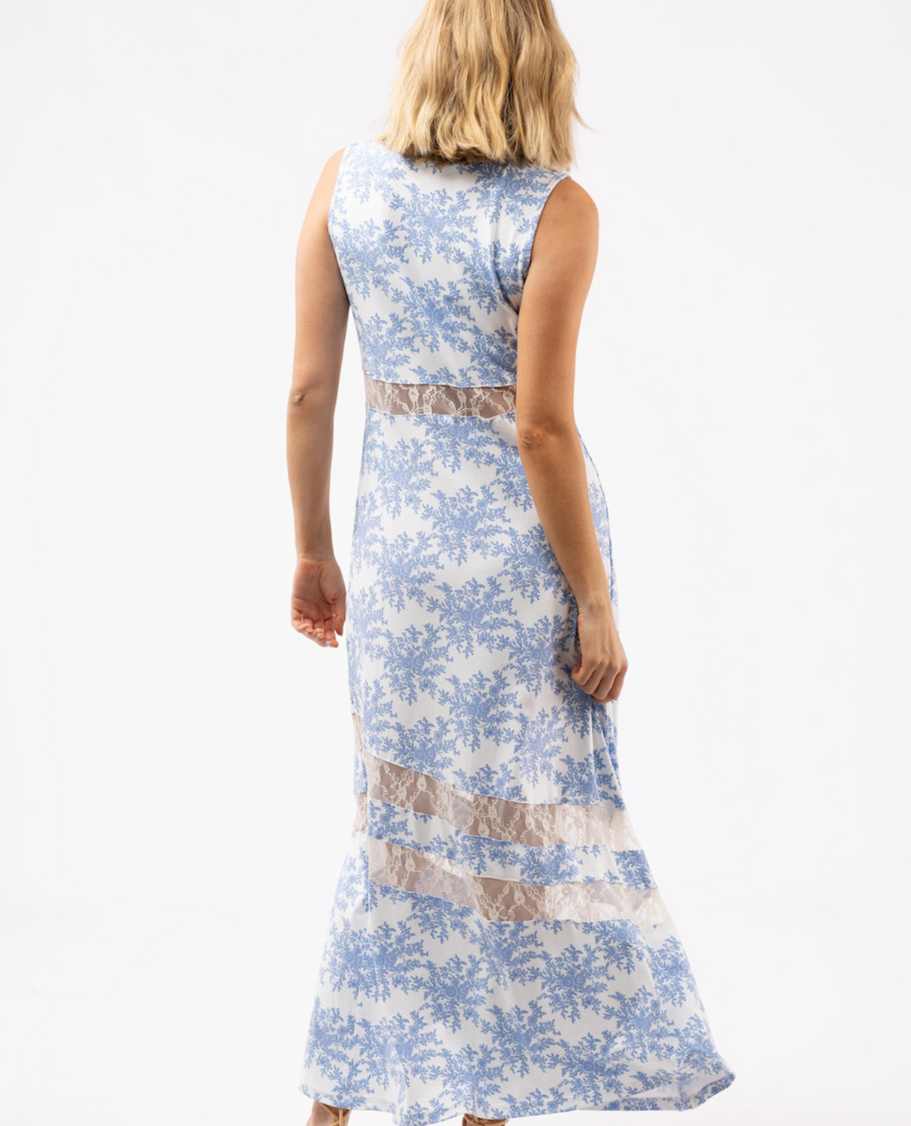 Henrietta dress- Rose Bushel Blue