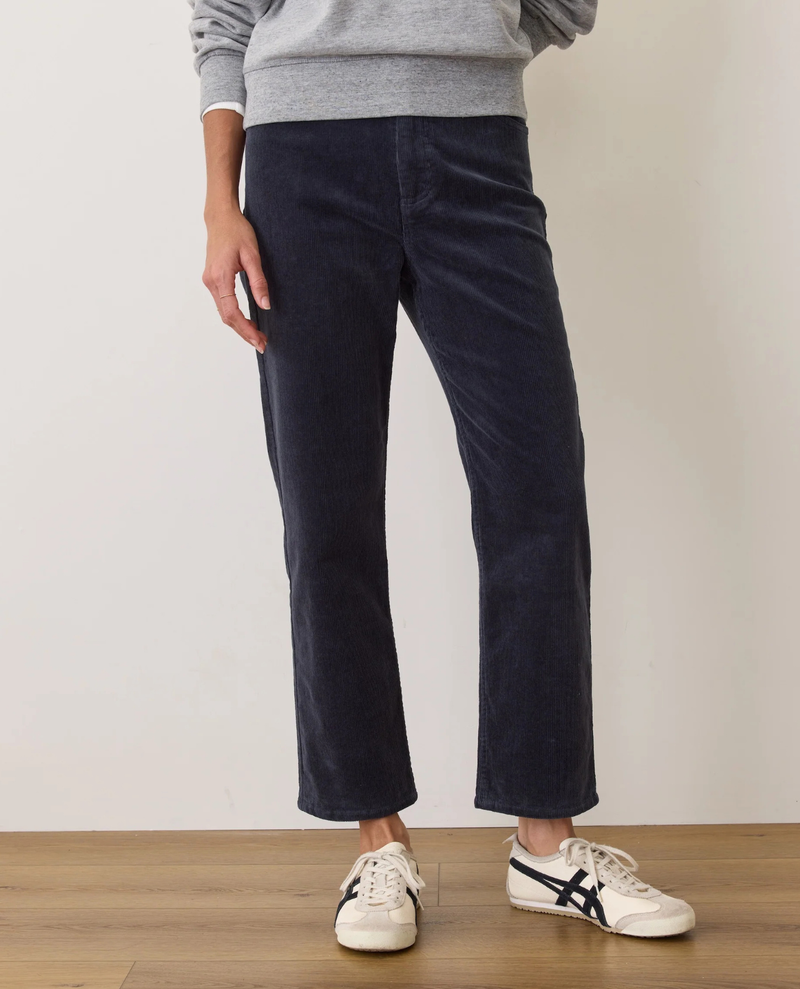 Charlie Corduroy Straight Pant - Navy