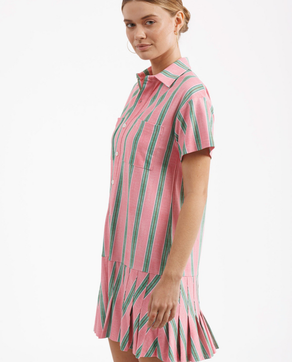 Aspen Dress- Garden Party stripe