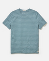 Signature jacquard crew tee- blue spruce multi