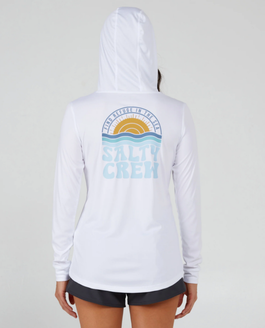 Sundown Hooded Sun Shirt - White