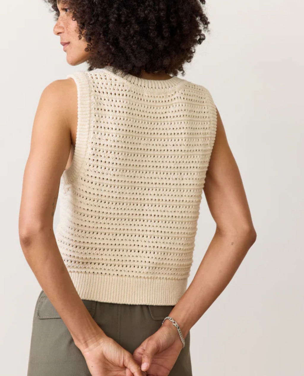 Montecito Sweater Vest- cream