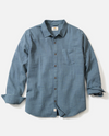 Classic Stretch Selvage Shirt - Green/Navy