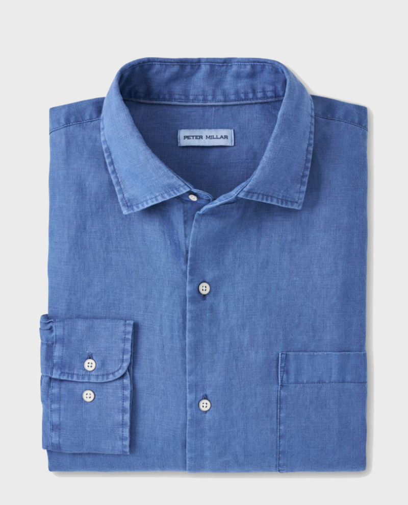 Coastal Garment Dyed Linen Sport Shirt