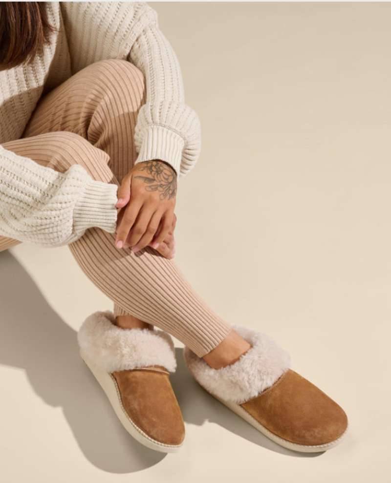 Ku'i Slipper- Tan/Bone