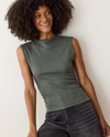 Sun-In Lexi Rib Mockneck Top - Beetle
