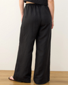 Linen Drawstring Wide Leg Pant