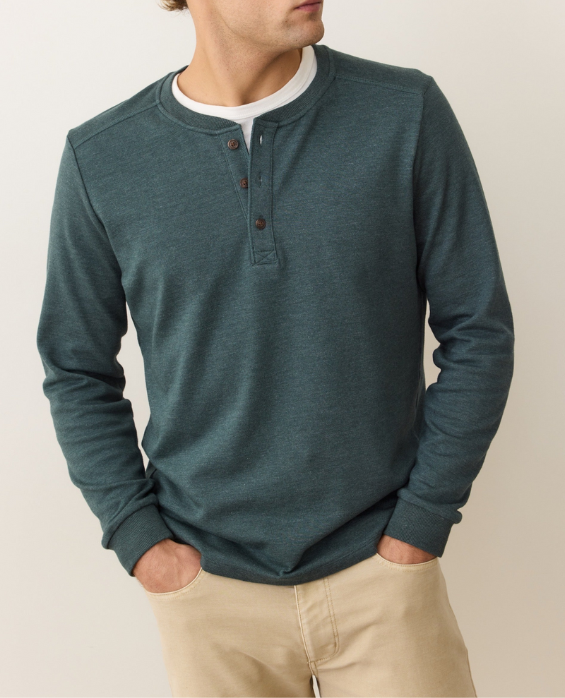 Pacifica Stretch Henley - Green Gables
