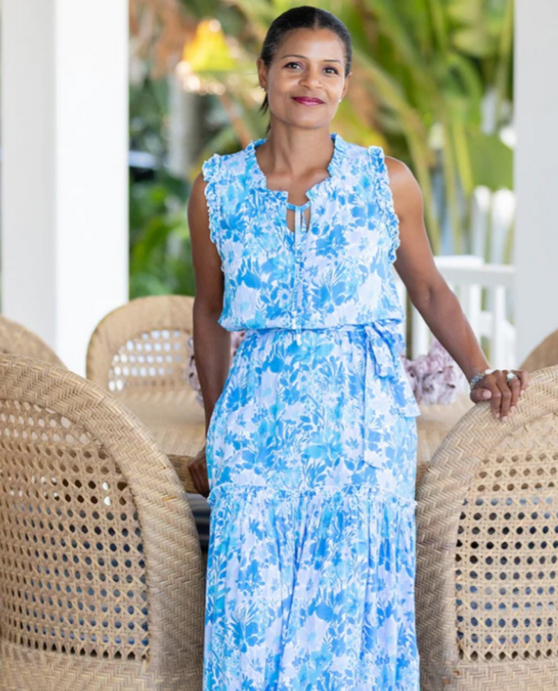 Alexis dress cyan blue