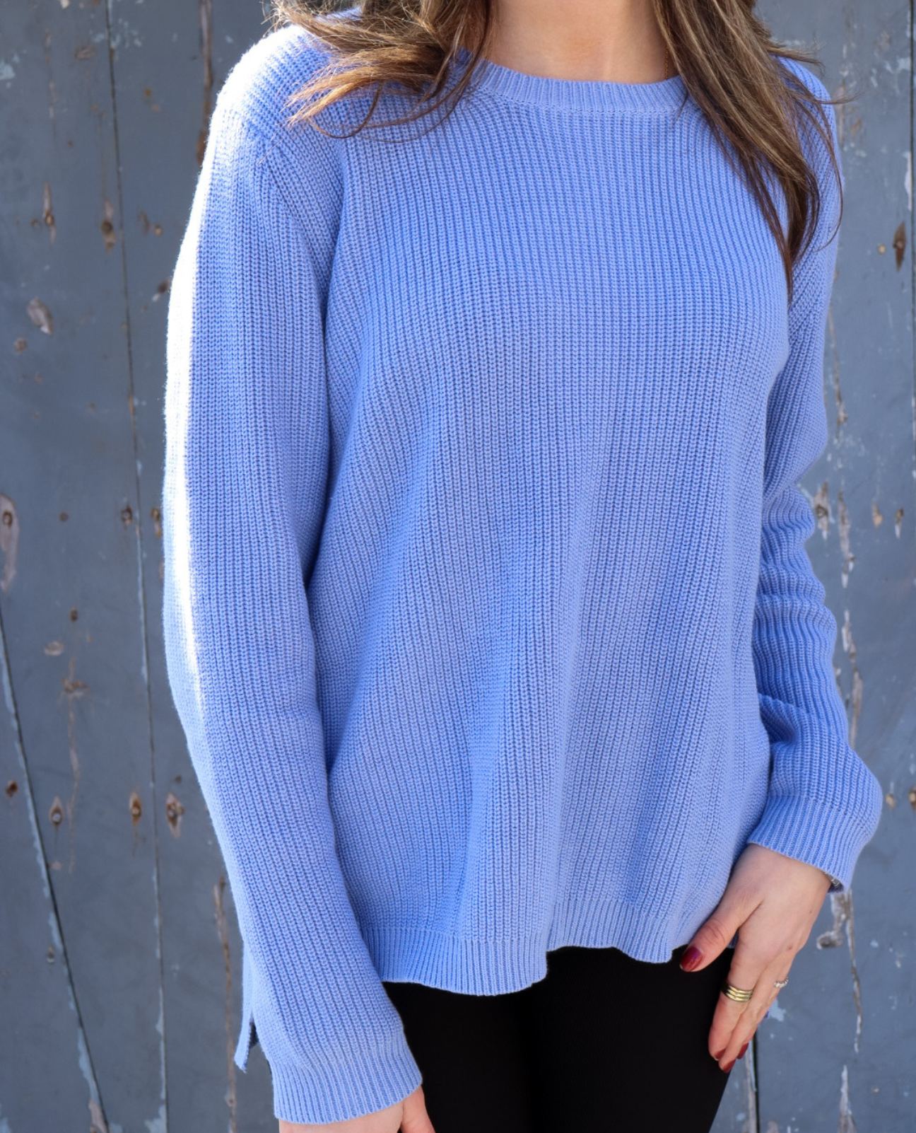 Periwinkle blue sweater clearance