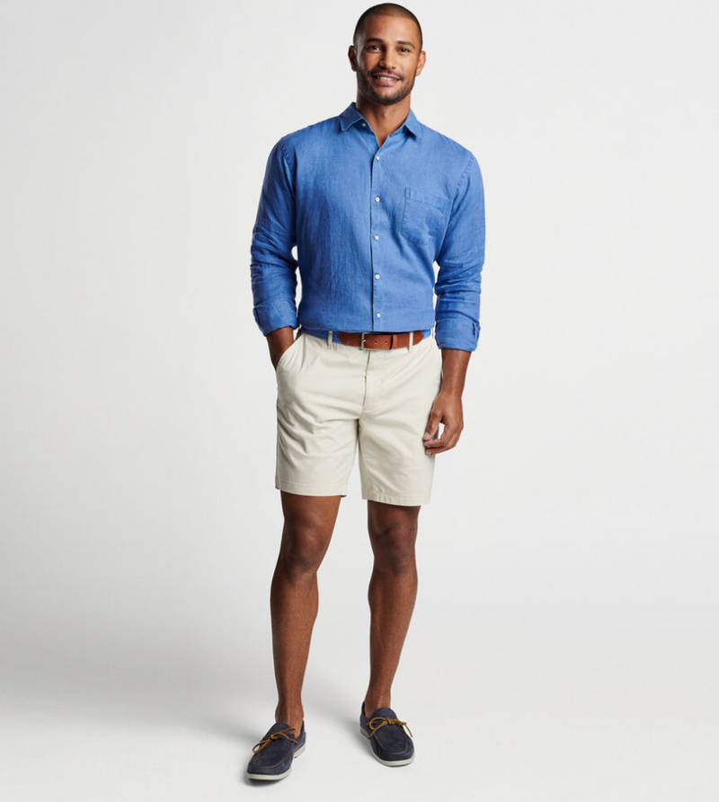 Coastal Garment Dyed Linen Sport Shirt