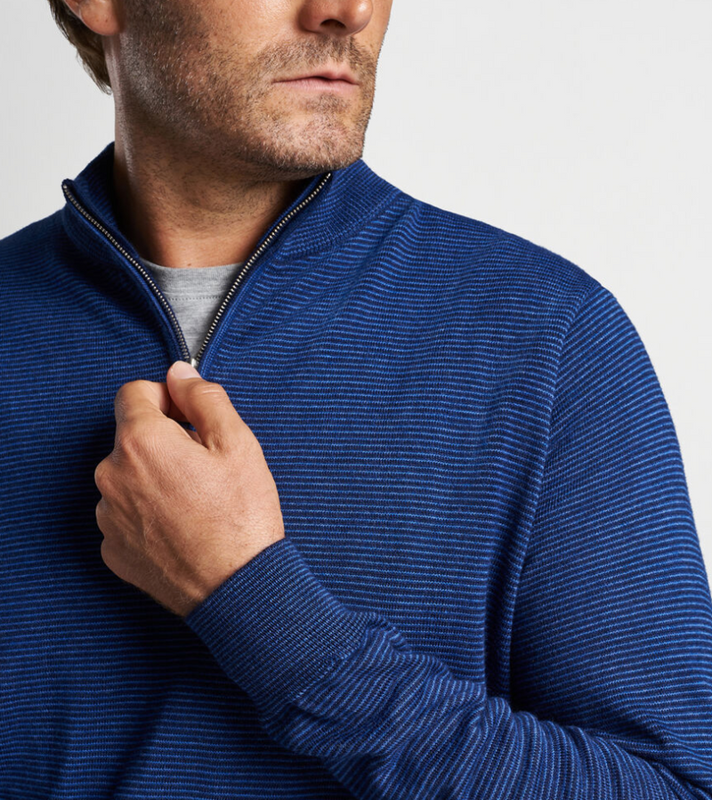 Canton Stripe Quarter-Zip Sweater