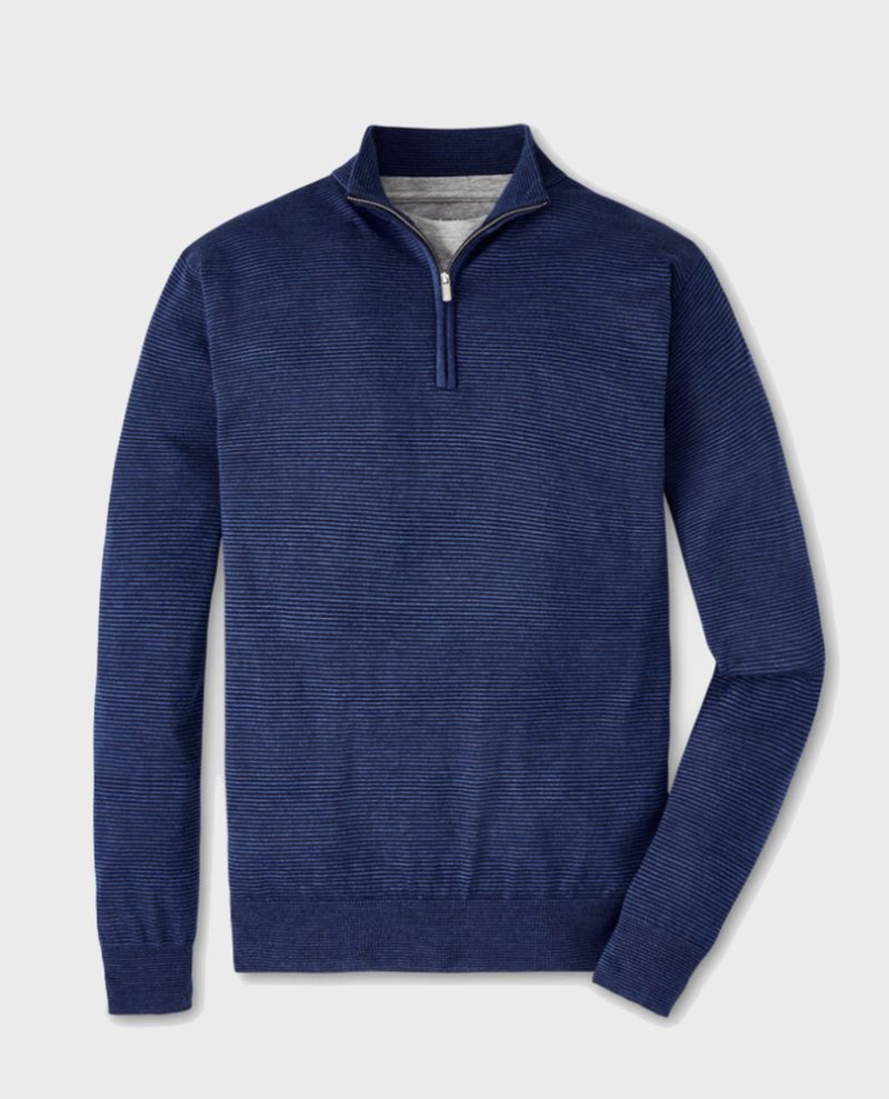 Canton Stripe Quarter-Zip Sweater