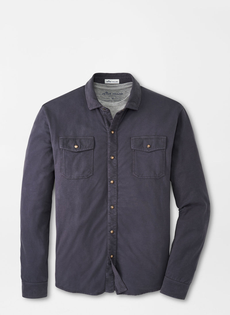 Lava Wash Jersey Shirt- Washed Black - Island Outfitters