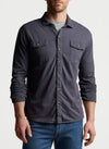 Lava Wash Jersey Shirt- Washed Black - Island Outfitters