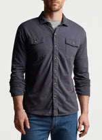 Lava Wash Jersey Shirt- Washed Black - Island Outfitters