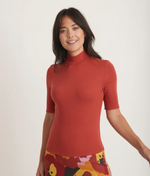 Lexi Rib Mock Neck Top - Island Outfitters