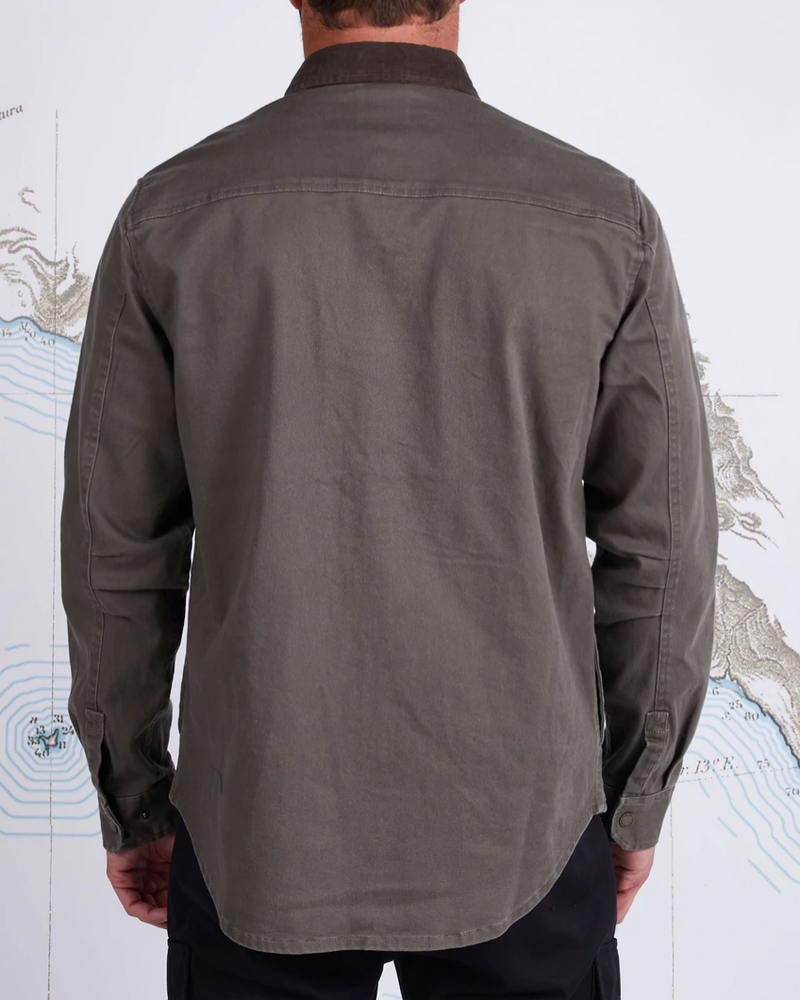 Framework Dusty Olive Overshirt - Island Outfitters
