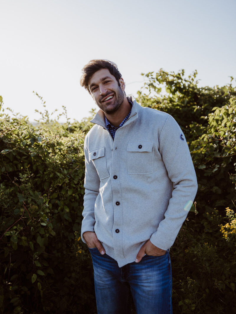 Edwin Shirt Jacket Windproof Lt. Grey - Island Outfitters