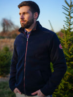 Gregor Wool Full Zip -Navy - Island Outfitters