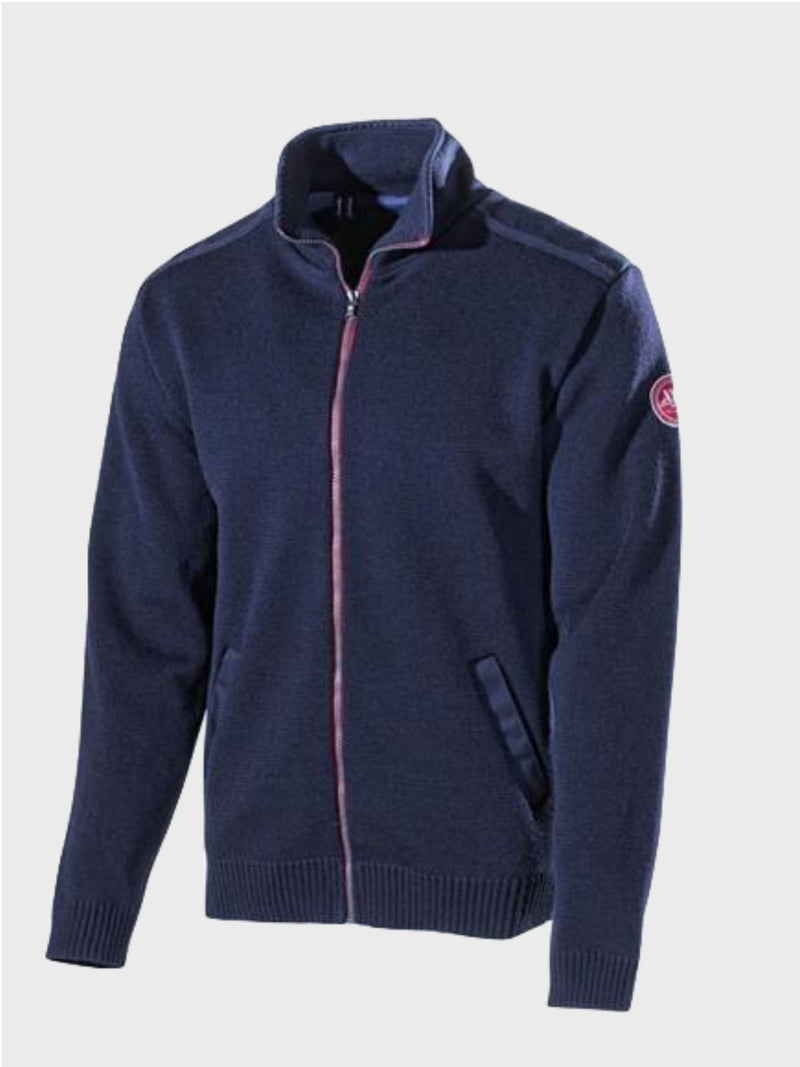 Gregor Wool Full Zip -Navy - Island Outfitters