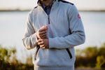 Gregor 1/4 Zip Windproof  -Lt Grey - Island Outfitters