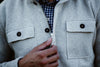 Edwin Shirt Jacket Windproof Lt. Grey - Island Outfitters