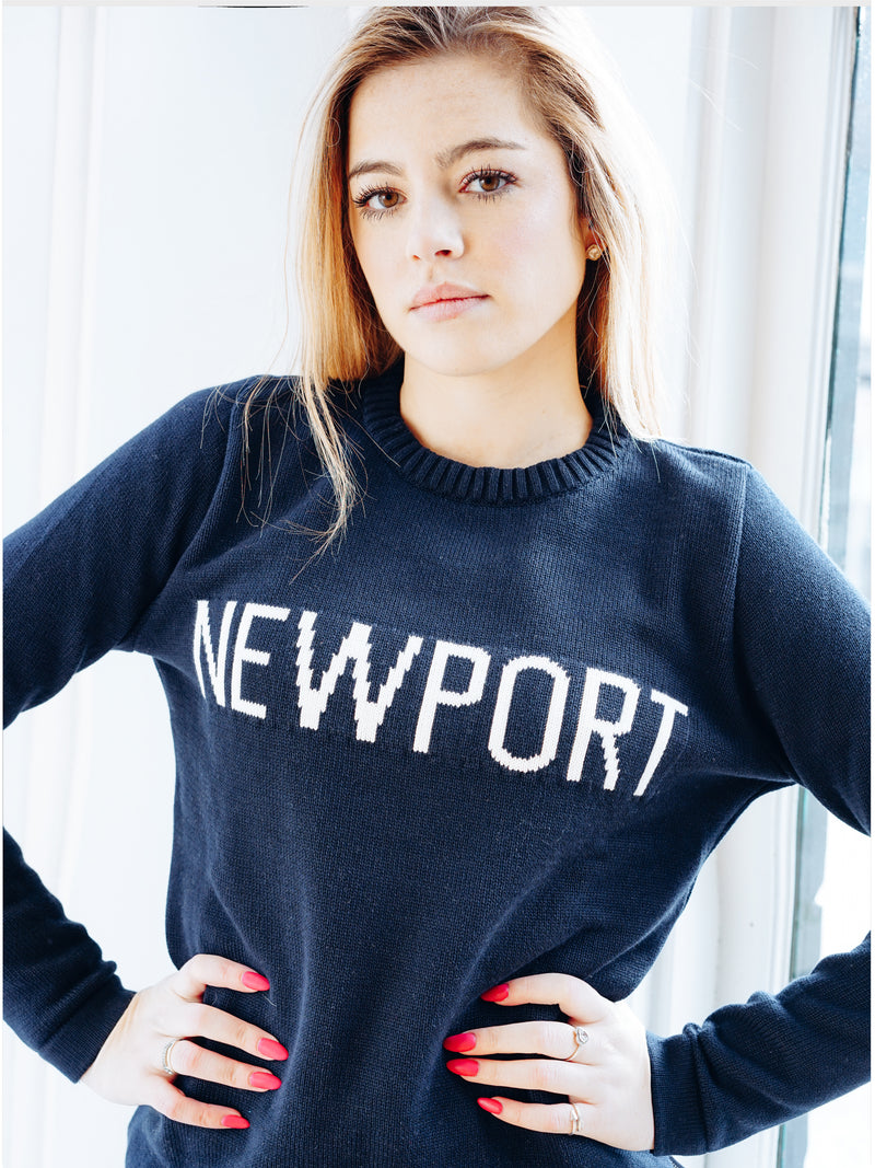 Newport Town Sweater-Navy - Island Outfitters