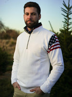 US Flag 1/4 ZIp Windproof - Island Outfitters